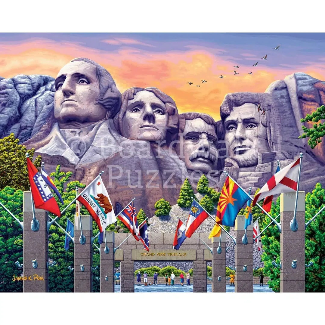 Mt. Rushmore 1000 Piece Jigsaw Puzzle Boardwalk - BIG FRENCHIES