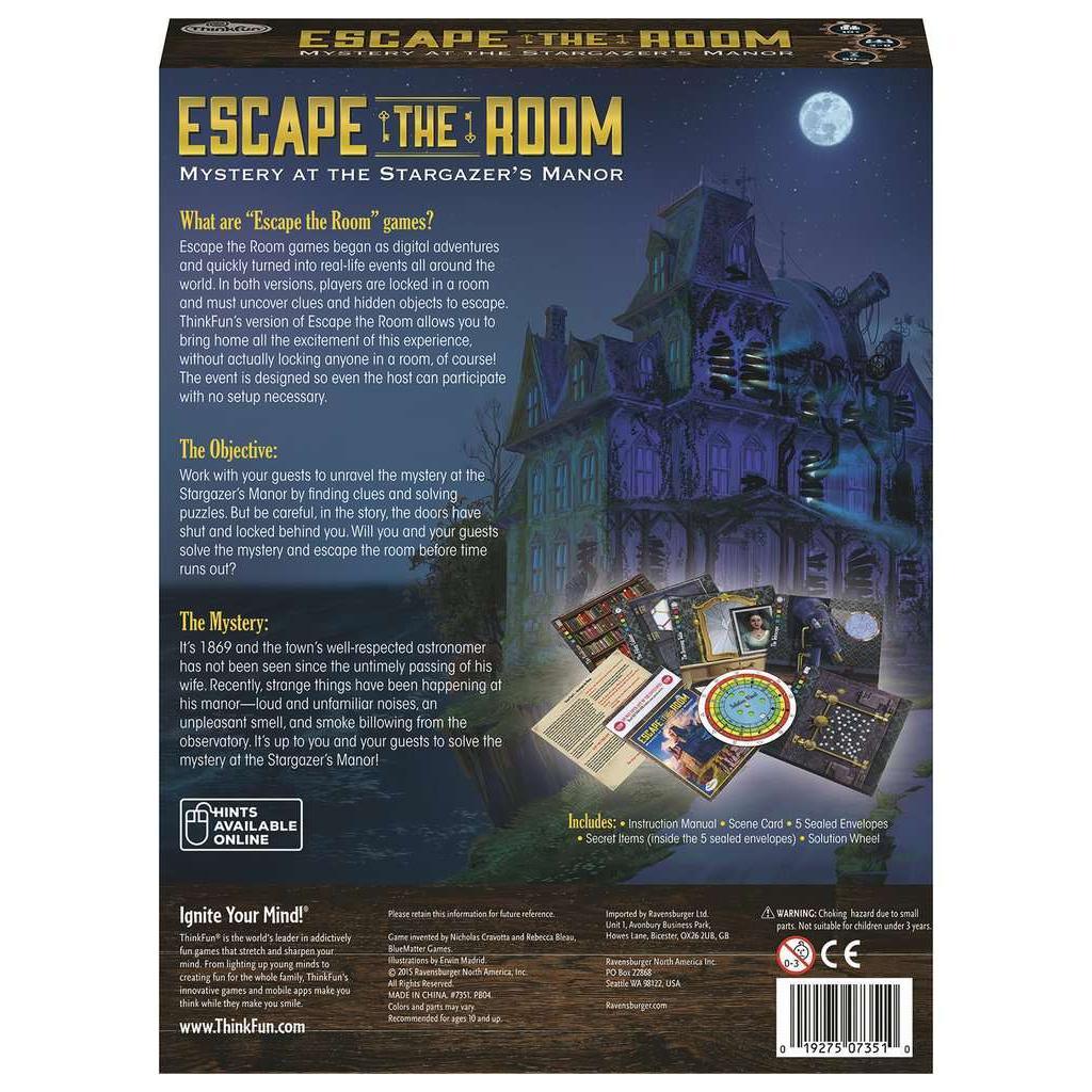 Mystery at the Stargazer's Manor - Escape the Room Game - Ravensburger - BIG FRENCHIES
