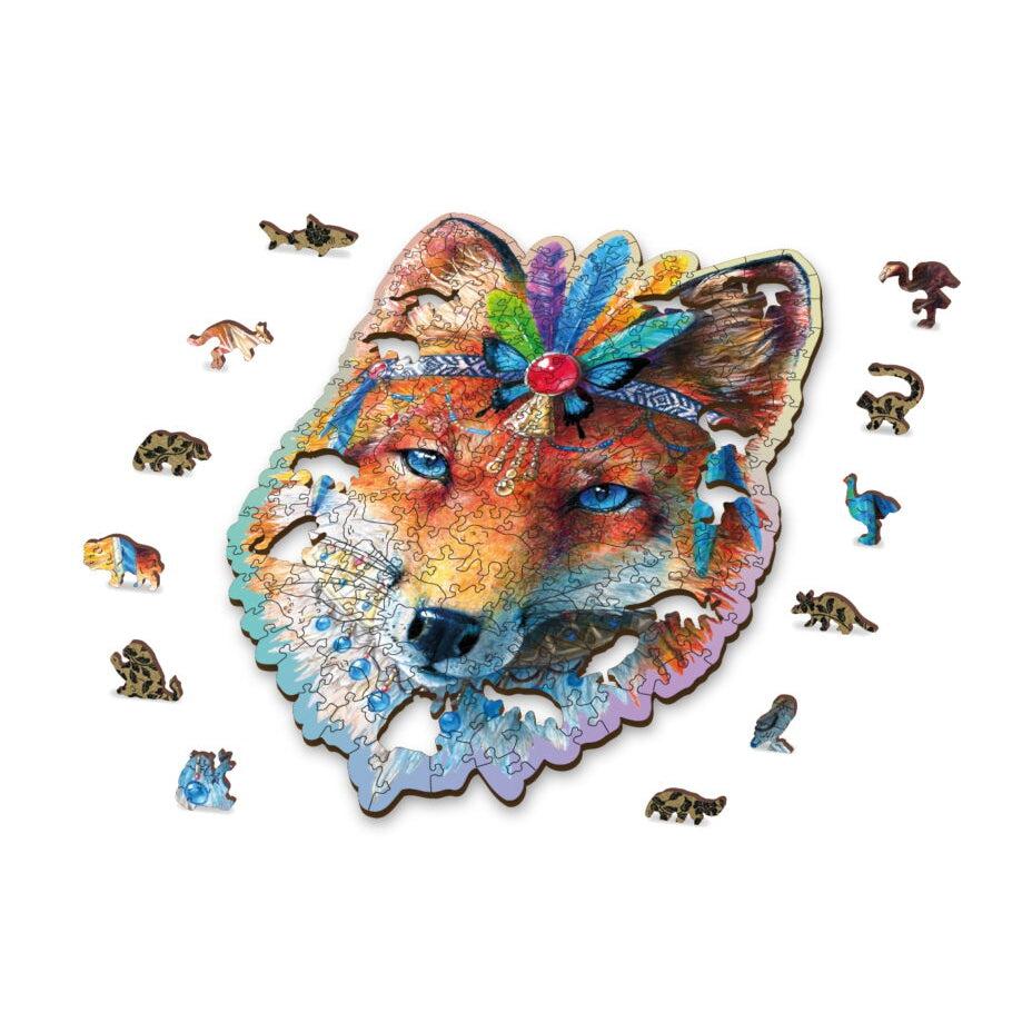 Mystic Fox 250 Piece Wood Jigsaw Puzzle Wooden City
