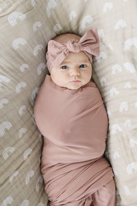Dusty Rose Bamboo Head Wrap - BIG FRENCHIES