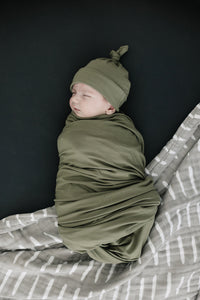 Olive Bamboo Newborn Knot Hat - BIG FRENCHIES