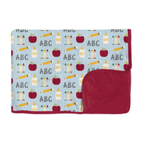 Print Toddler Blanket in Spring Sky First Day of School