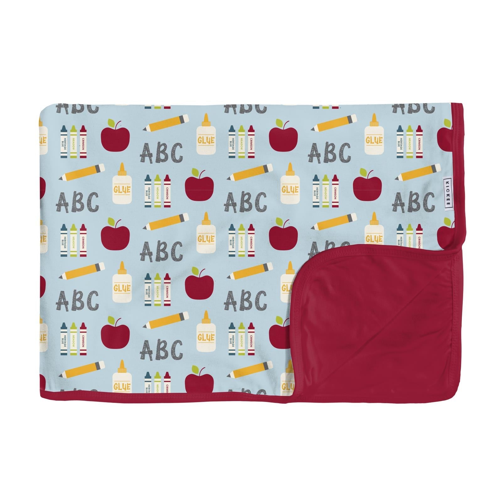 Print Toddler Blanket in Spring Sky First Day of School