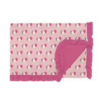 Print Ruffle Toddler Blanket in Lotus Birthday