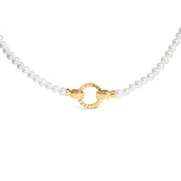 18K Yellow Gold Vermeil Pearl Strand Infinity Necklace