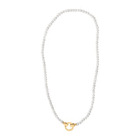 18K Yellow Gold Vermeil Pearl Strand Infinity Necklace