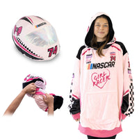 NASCAR | Pink Racing Suit Snugible 2-in-1 Blanket Hoodie & Pillow