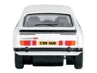 Ford Capri Mk3 RHD (Right Hand Drive) Diamond White with Black Stripes 1/148 (N) Scale Diecast Model Car by Oxford Diecast