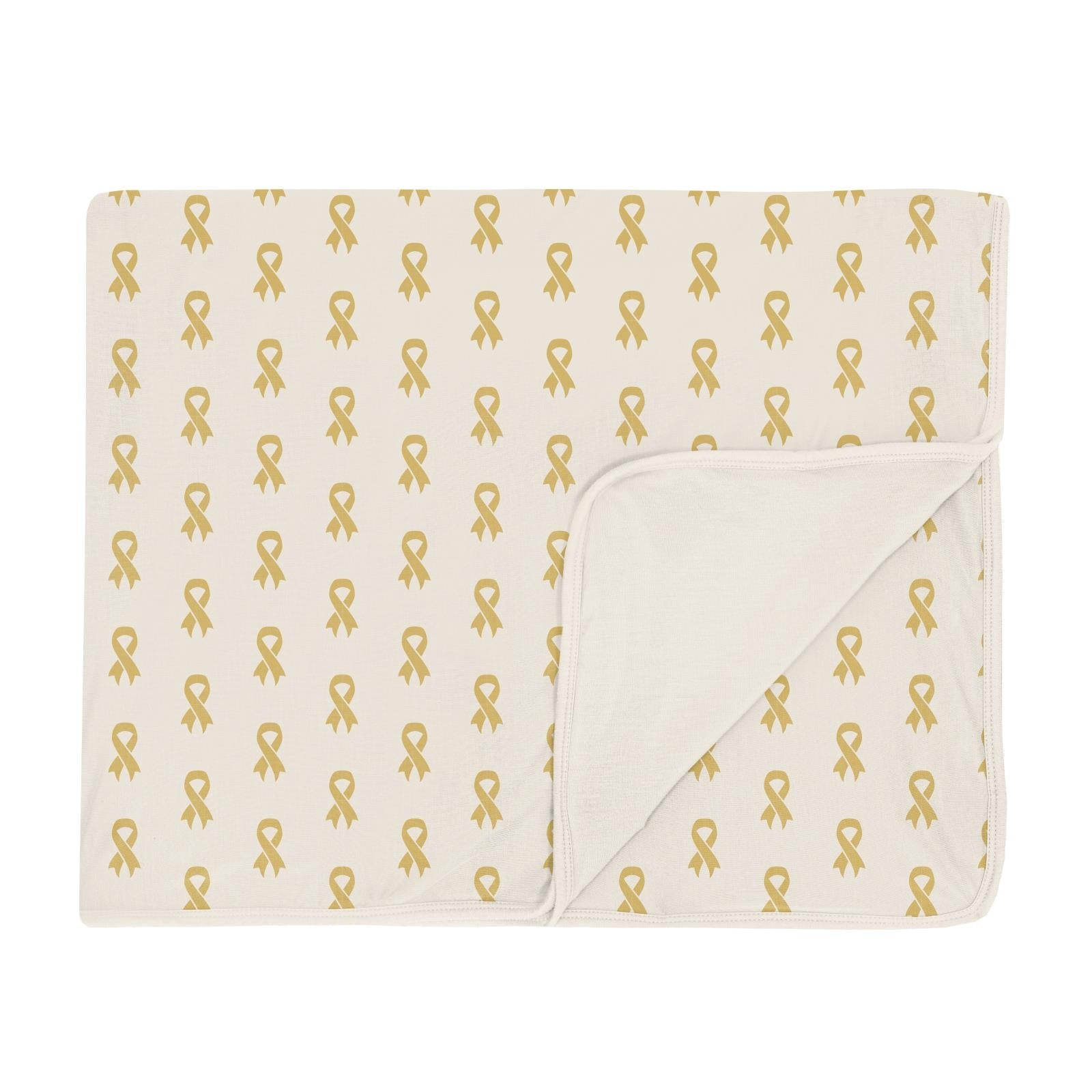 Print Toddler Blanket in Gold Ribbon