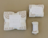 Taupe Rainbow Plush Blanket - BIG FRENCHIES