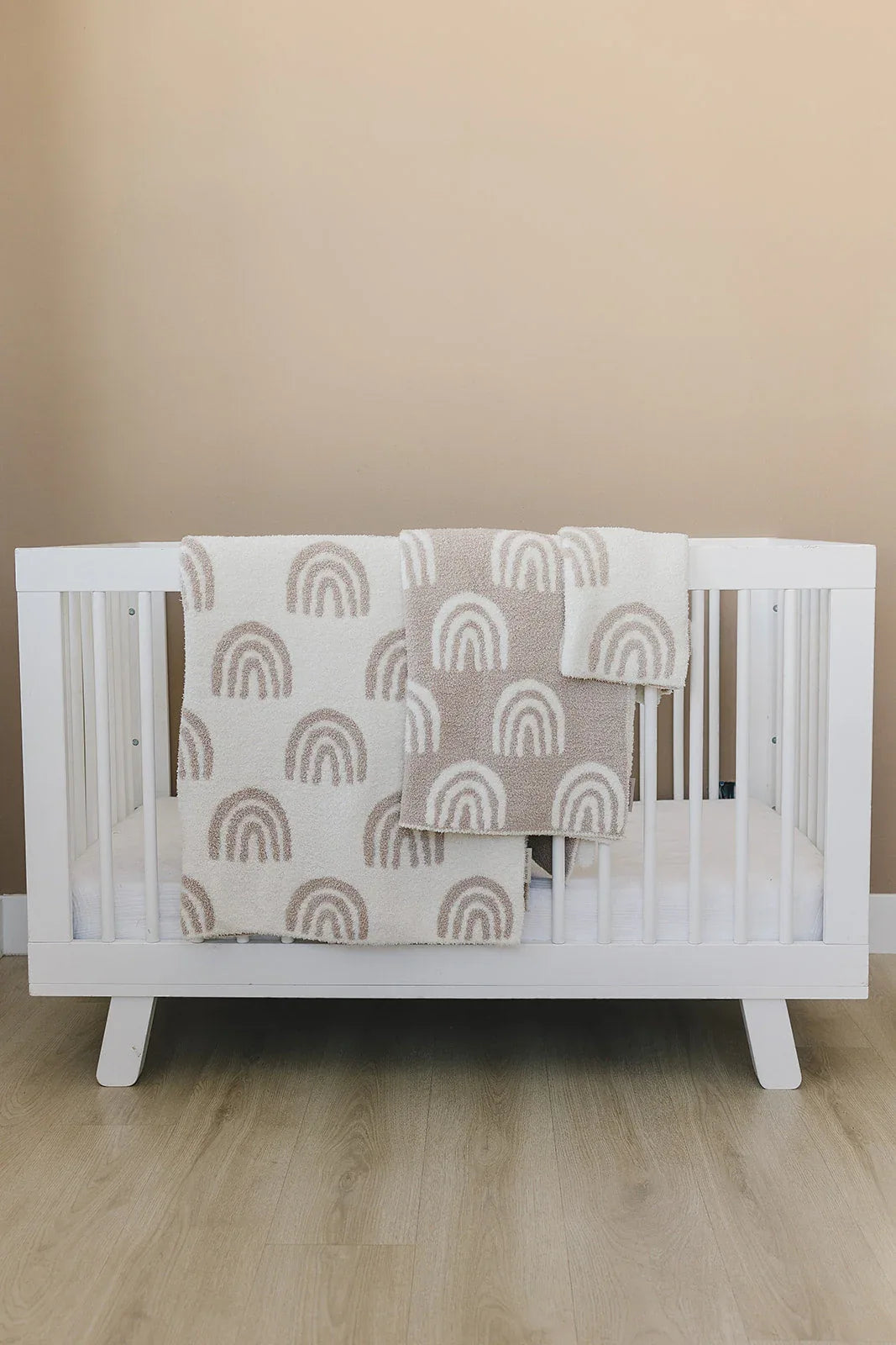 Taupe Rainbow Plush Blanket - BIG FRENCHIES