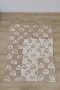 Taupe Rainbow Plush Blanket - BIG FRENCHIES
