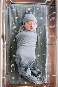 Dusty Blue Bamboo Newborn Knot Hat - BIG FRENCHIES