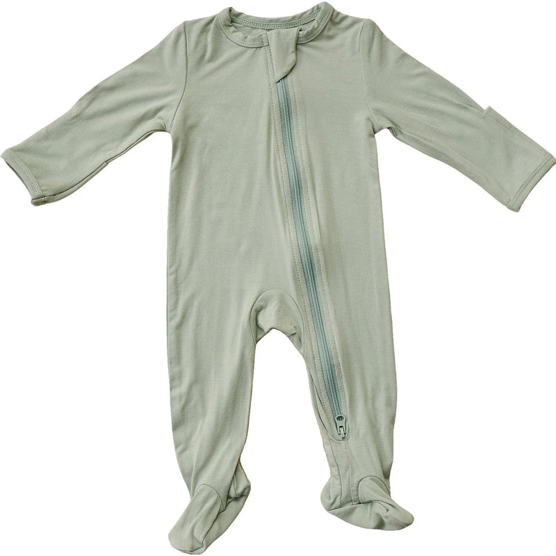 Sage Bamboo Footed Zipper - BIG FRENCHIES