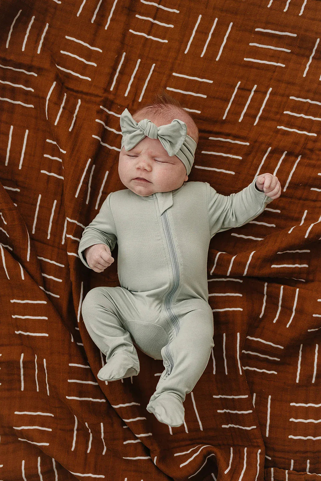Sage Bamboo Footed Zipper - BIG FRENCHIES