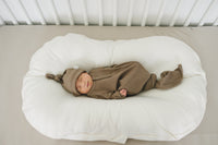 Cocoa Organic Ribbed Newborn Knot Hat - BIG FRENCHIES