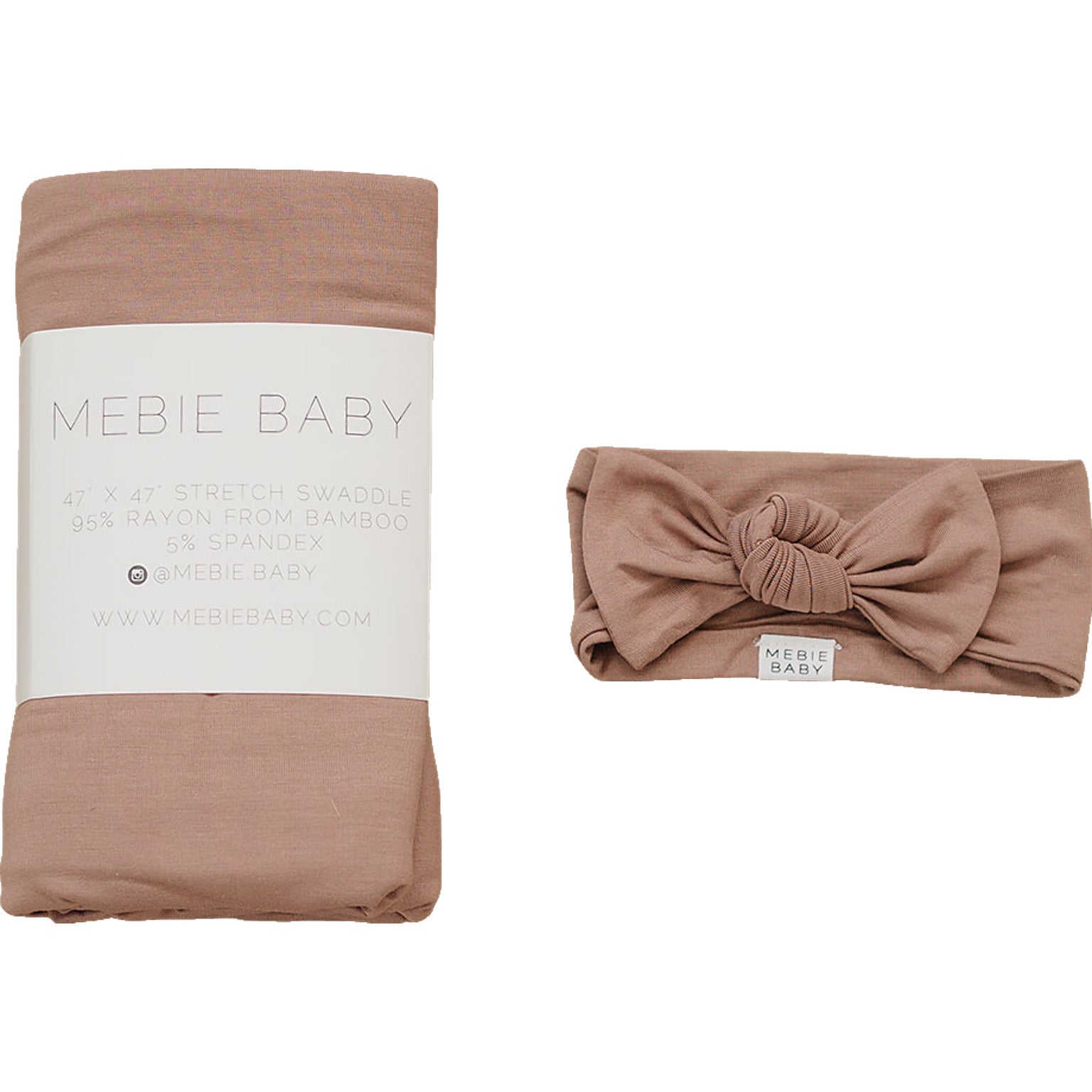 Dusty Rose Bamboo Head Wrap Set - BIG FRENCHIES