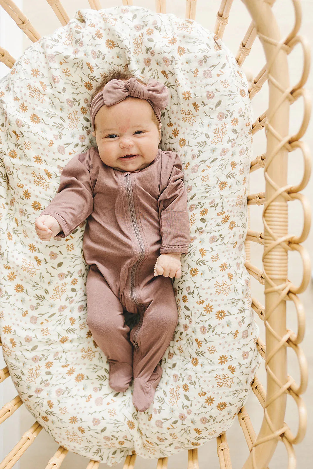 Plum Bamboo Footed Zipper - BIG FRENCHIES