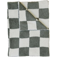 Green Checkered Plush Blanket - BIG FRENCHIES