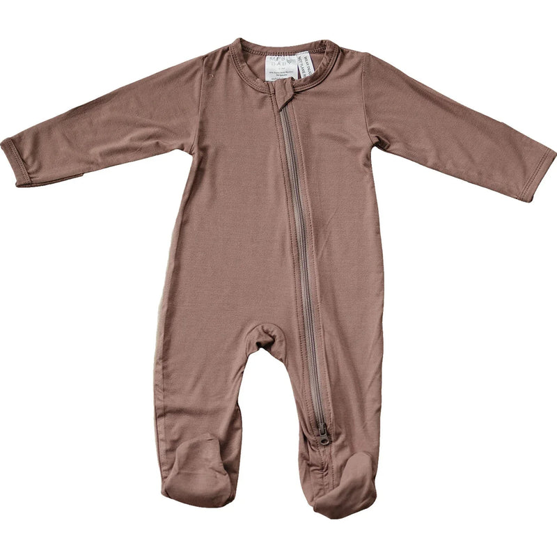 Plum Bamboo Footed Zipper - BIG FRENCHIES