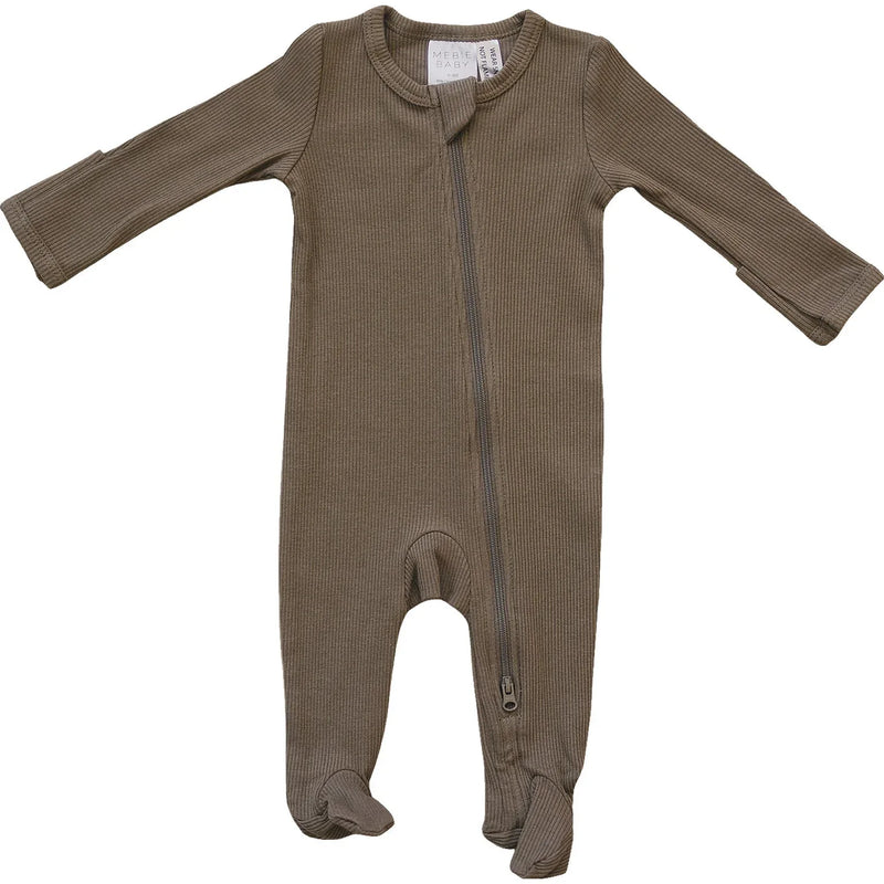 Cocoa Organic Cotton Ribbed Zipper - BIG FRENCHIES