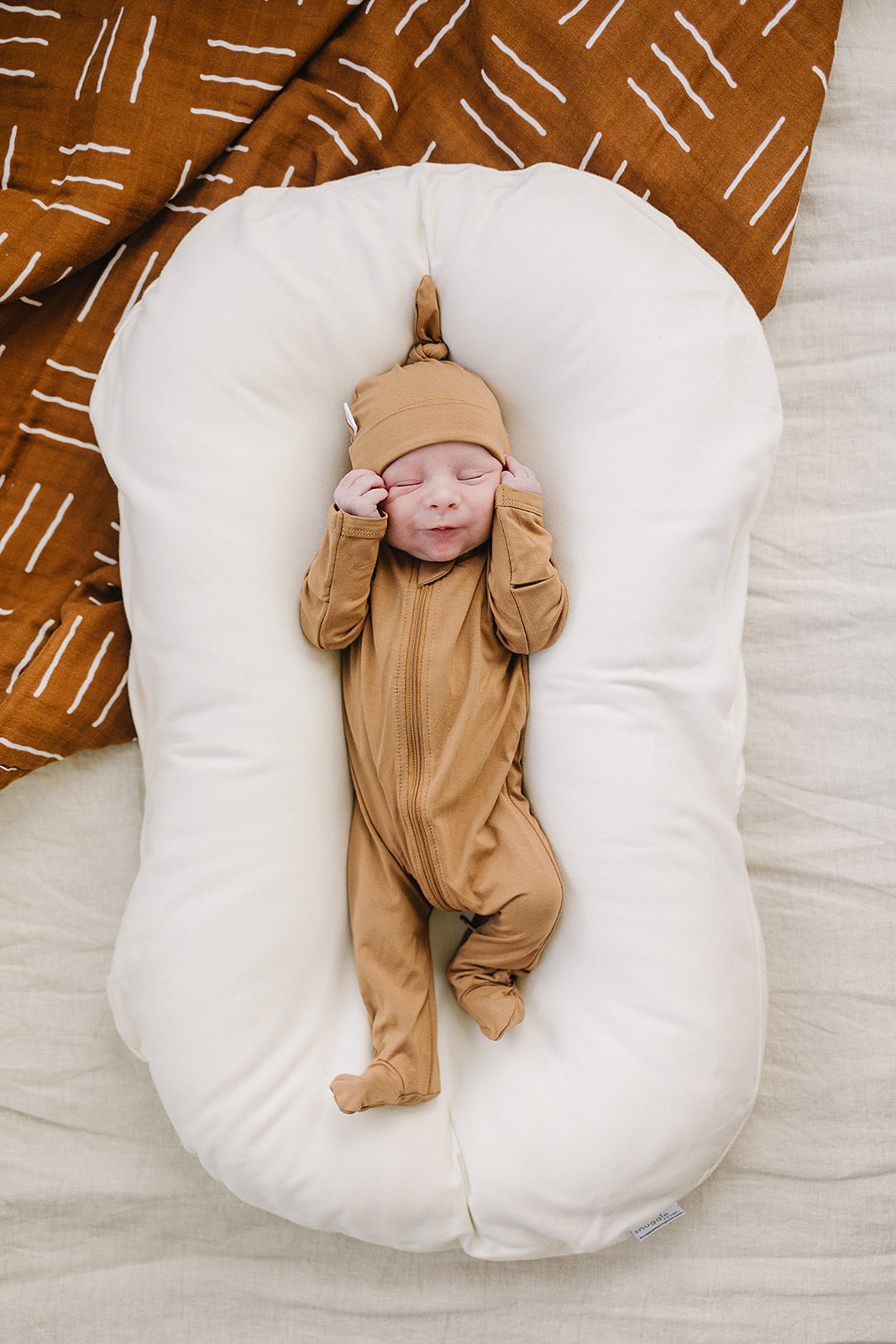 Mustard Bamboo Newborn Knot Hat - BIG FRENCHIES