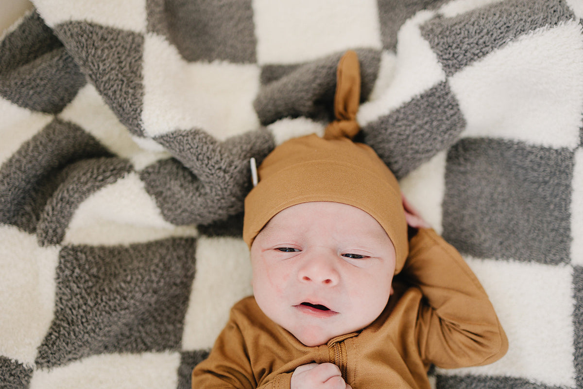 Mustard Bamboo Newborn Knot Hat - BIG FRENCHIES