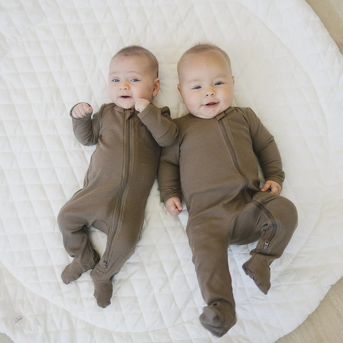 Cocoa Organic Cotton Ribbed Zipper - BIG FRENCHIES
