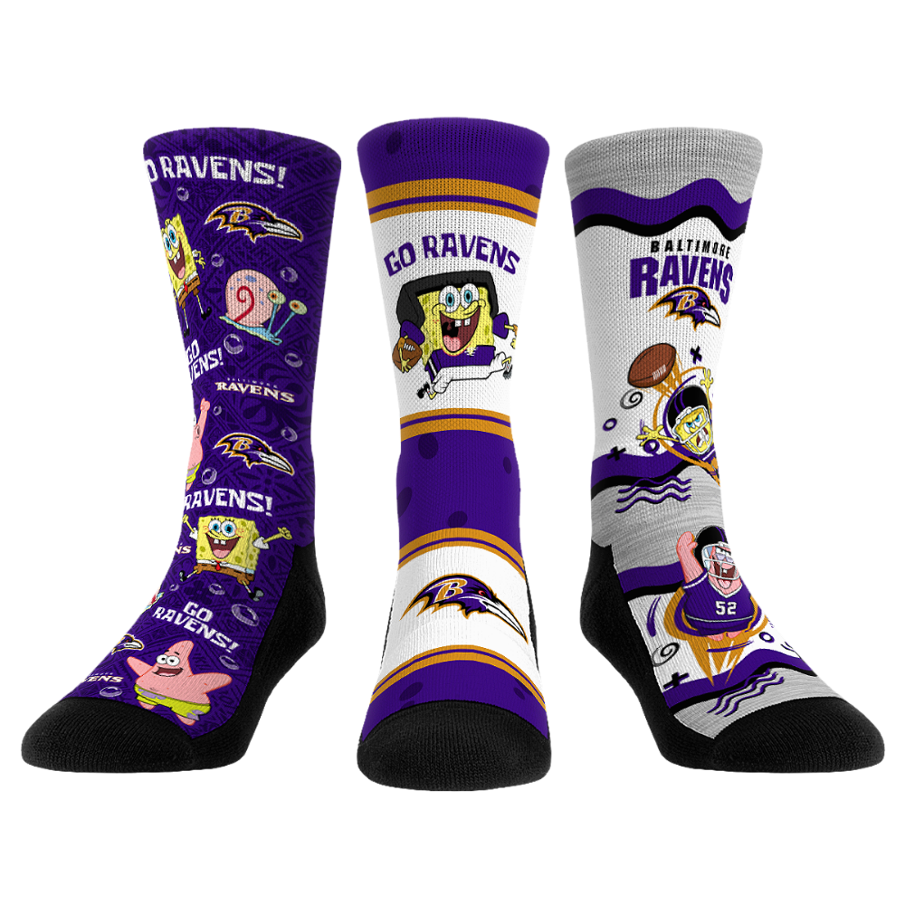 Baltimore Ravens - SpongeBob SquarePants - 3-Pack