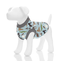 Print Sleeveless Dog Tee in Spring Sky Zoo