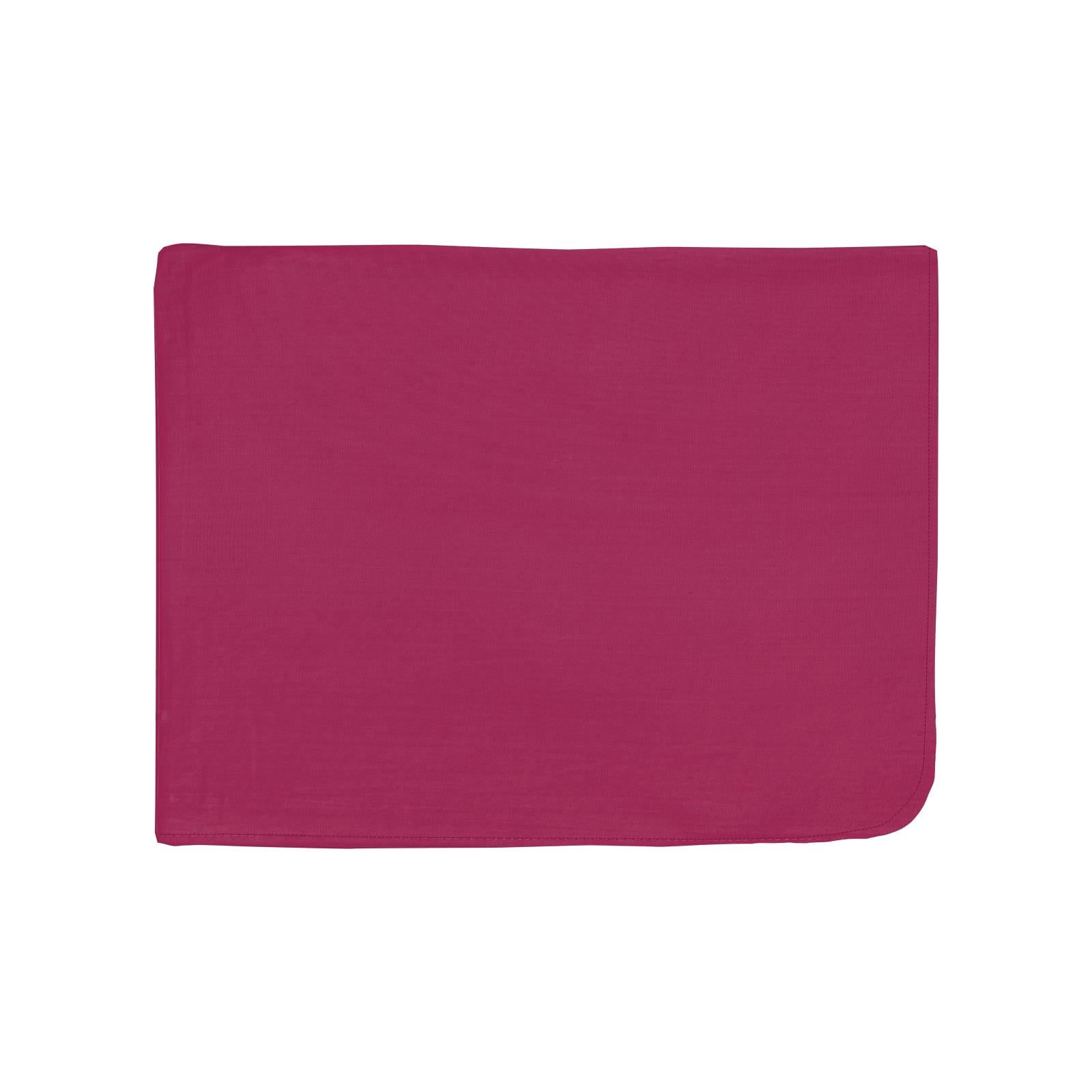 Single Layer Woven Toddler Blanket in Berry