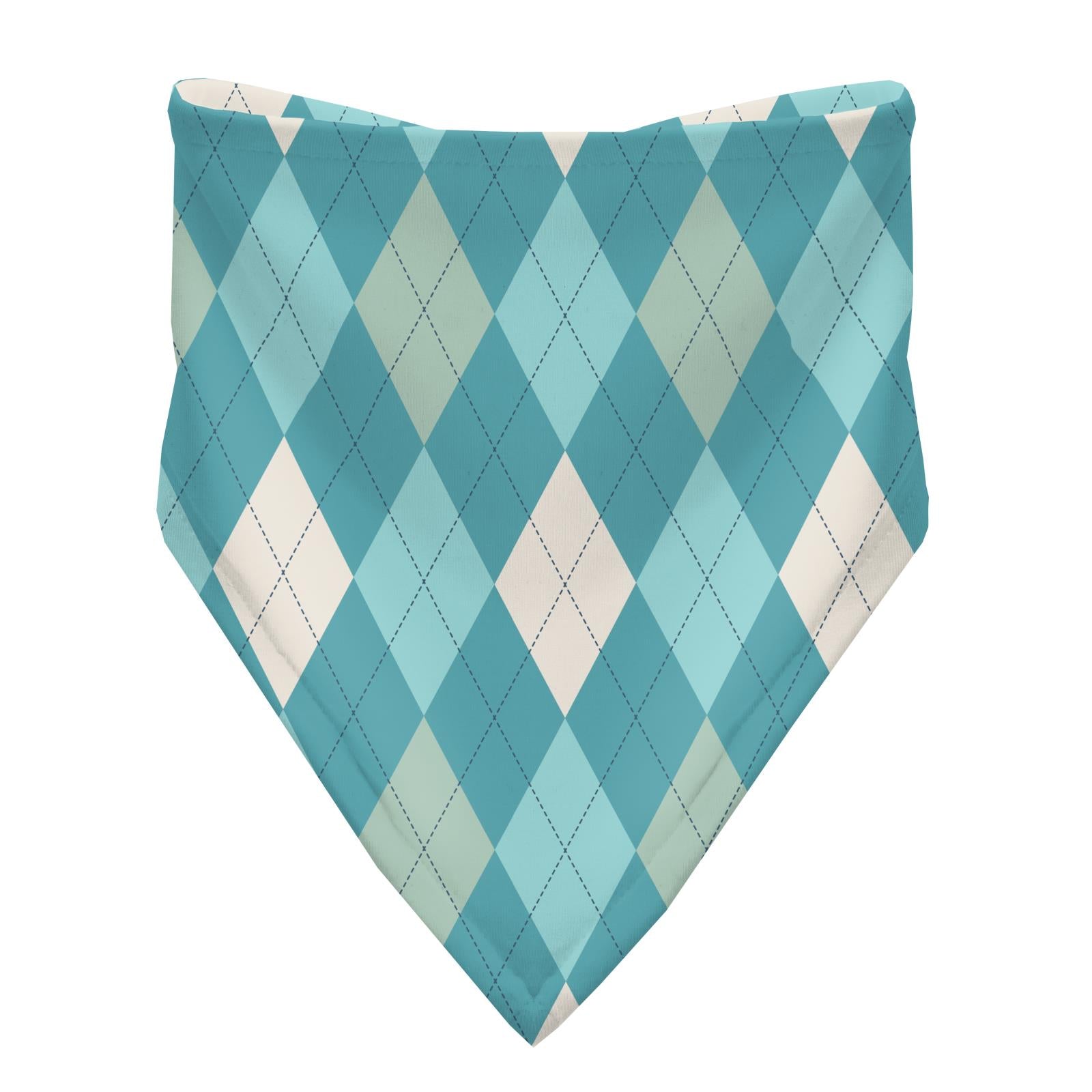 Print Bandana Bib Set of 3 in Midnight Comic Onomatopoeia , Glacier Argyle & Jailhouse Rock Stripe