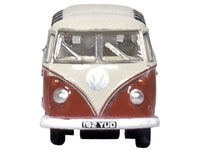 Volkswagen T1 Samba Bus Sealing Wax Red and Gray 1/148 (N) Scale Diecast Model Car by Oxford Diecast