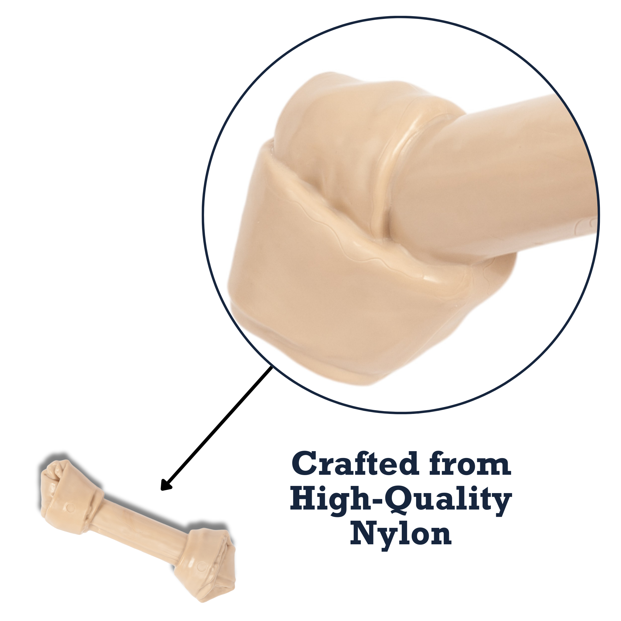 Country Living Nylon Bone Dog Chew Toy – Durable Rawhide-Shaped - BIG FRENCHIES