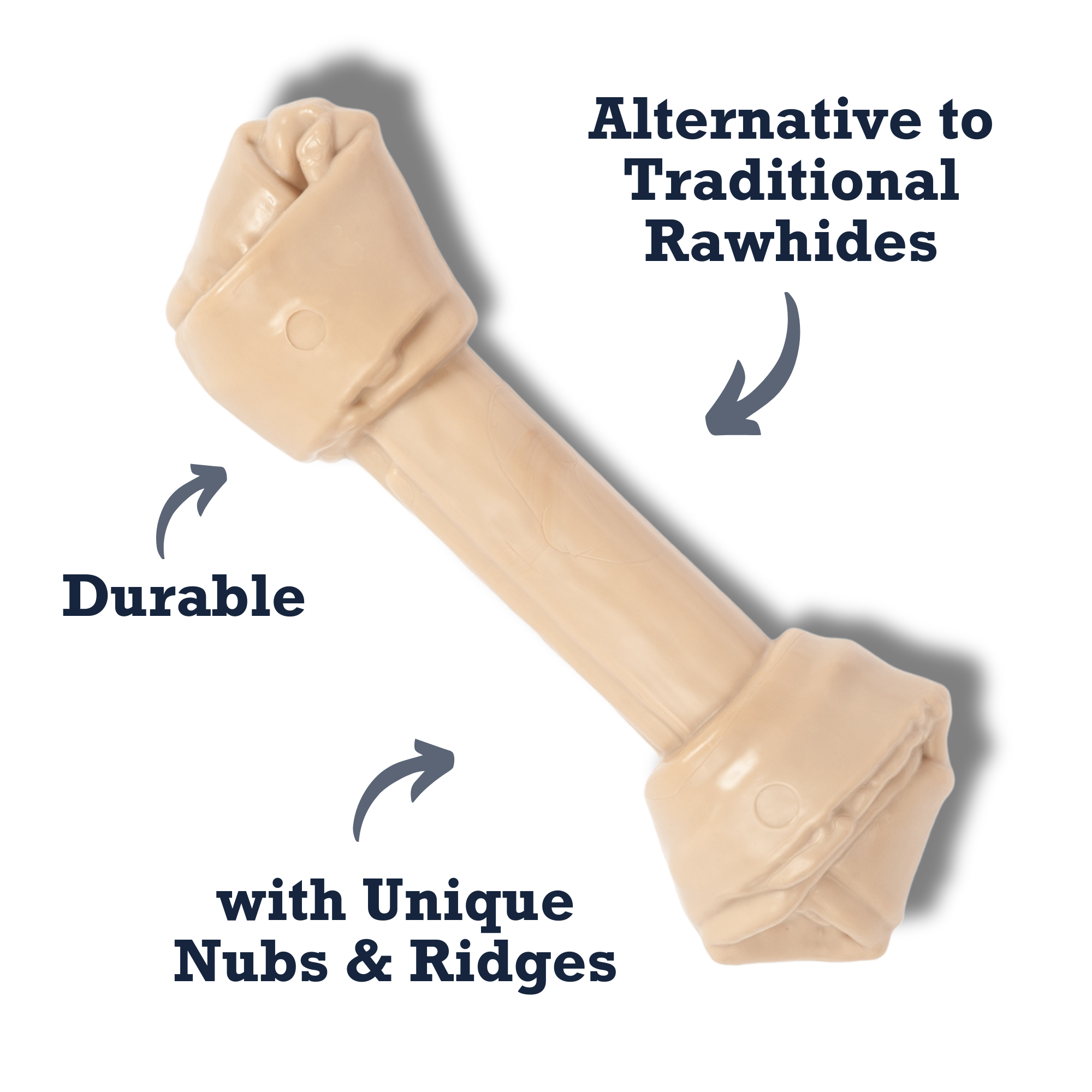 Country Living Nylon Bone Dog Chew Toy – Durable Rawhide-Shaped - BIG FRENCHIES
