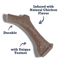 Country Living Nylon Antler Dog Chew Toy – with Natural Chicken Flavor - BIG FRENCHIES