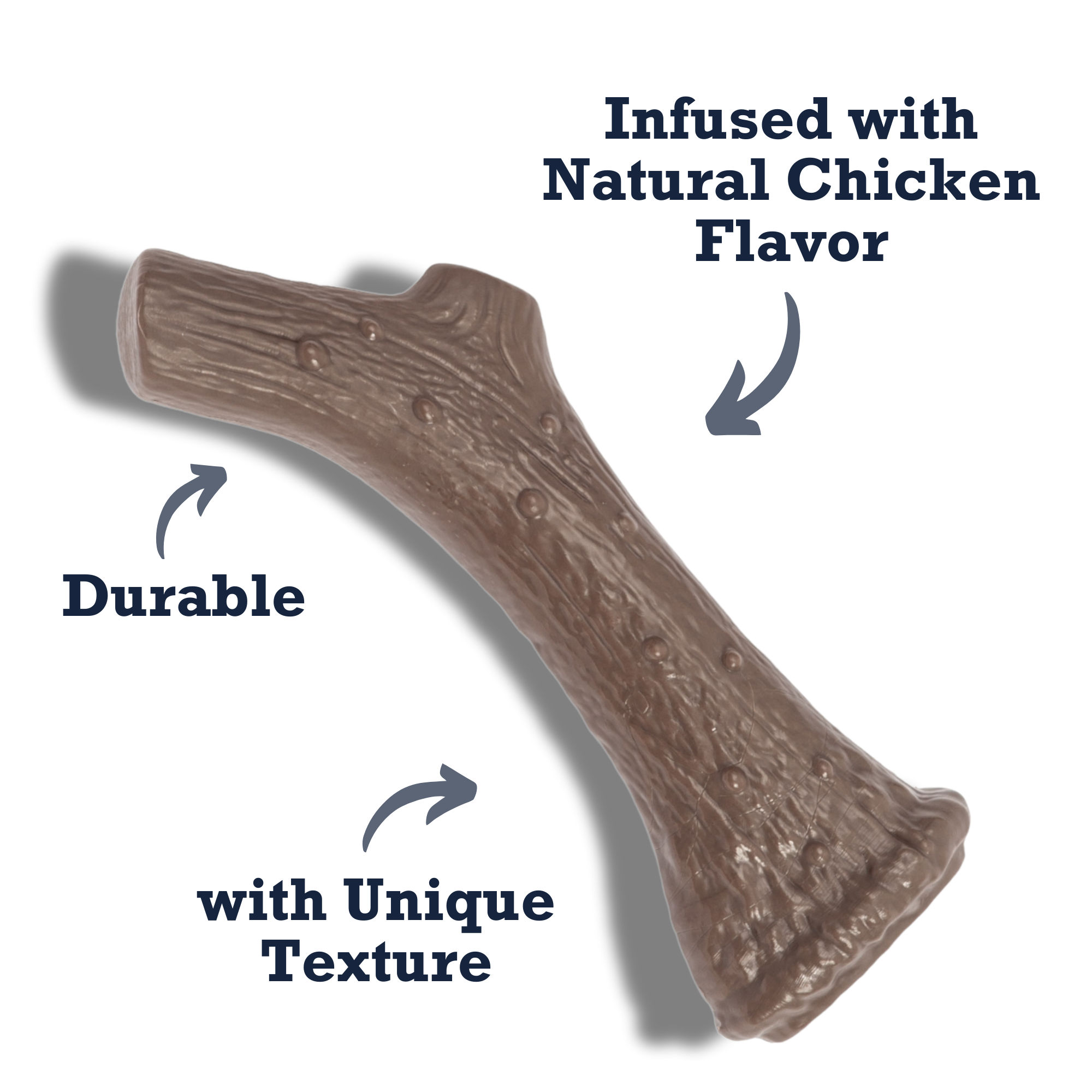 Country Living Nylon Antler Dog Chew Toy – with Natural Chicken Flavor - BIG FRENCHIES