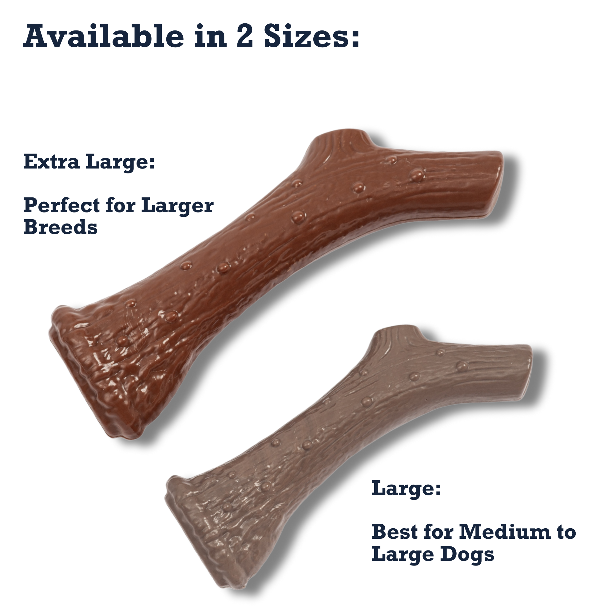 Country Living Nylon Antler Dog Chew Toy – with Natural Chicken Flavor - BIG FRENCHIES