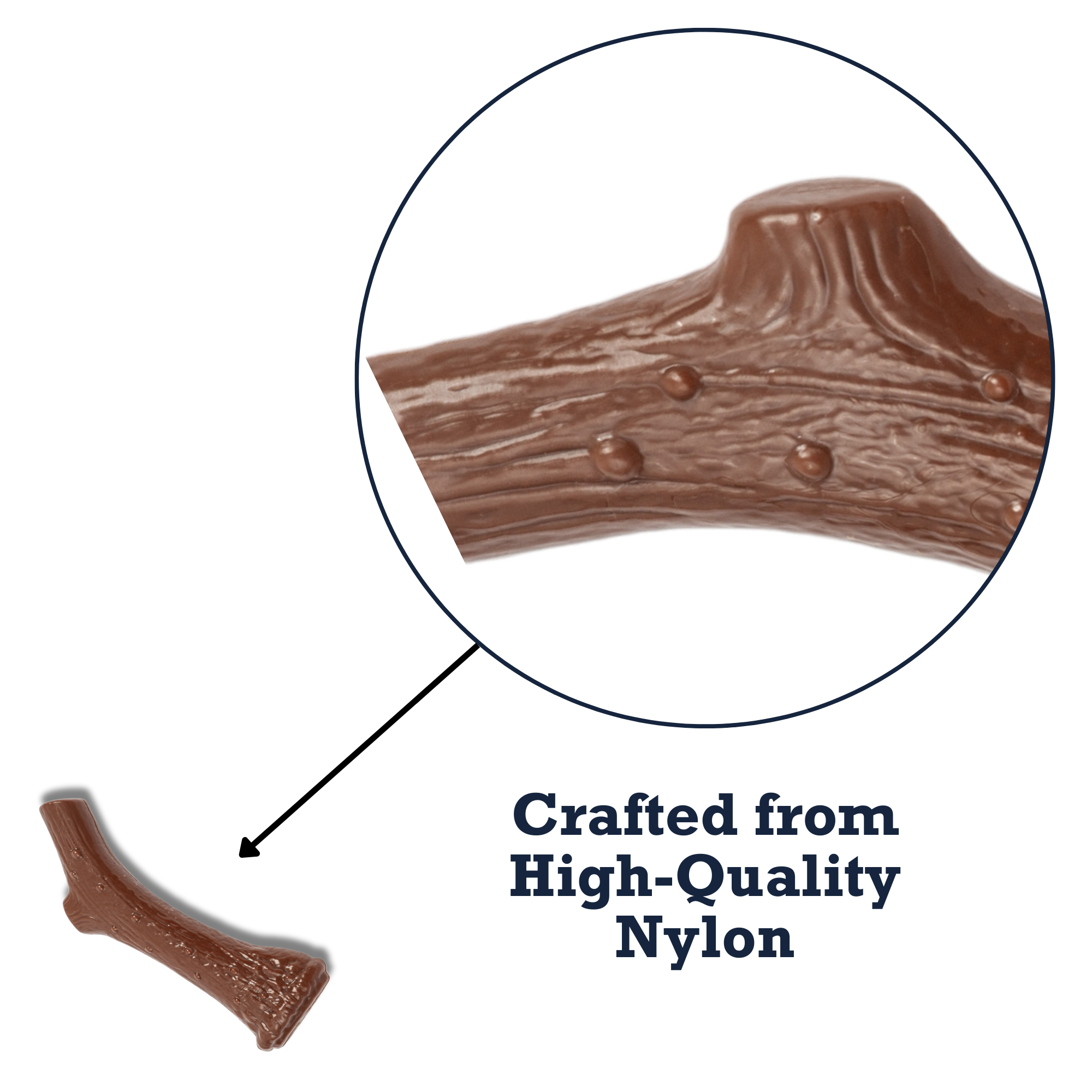 Country Living Nylon Antler Dog Chew Toy – with Natural Chicken Flavor - BIG FRENCHIES