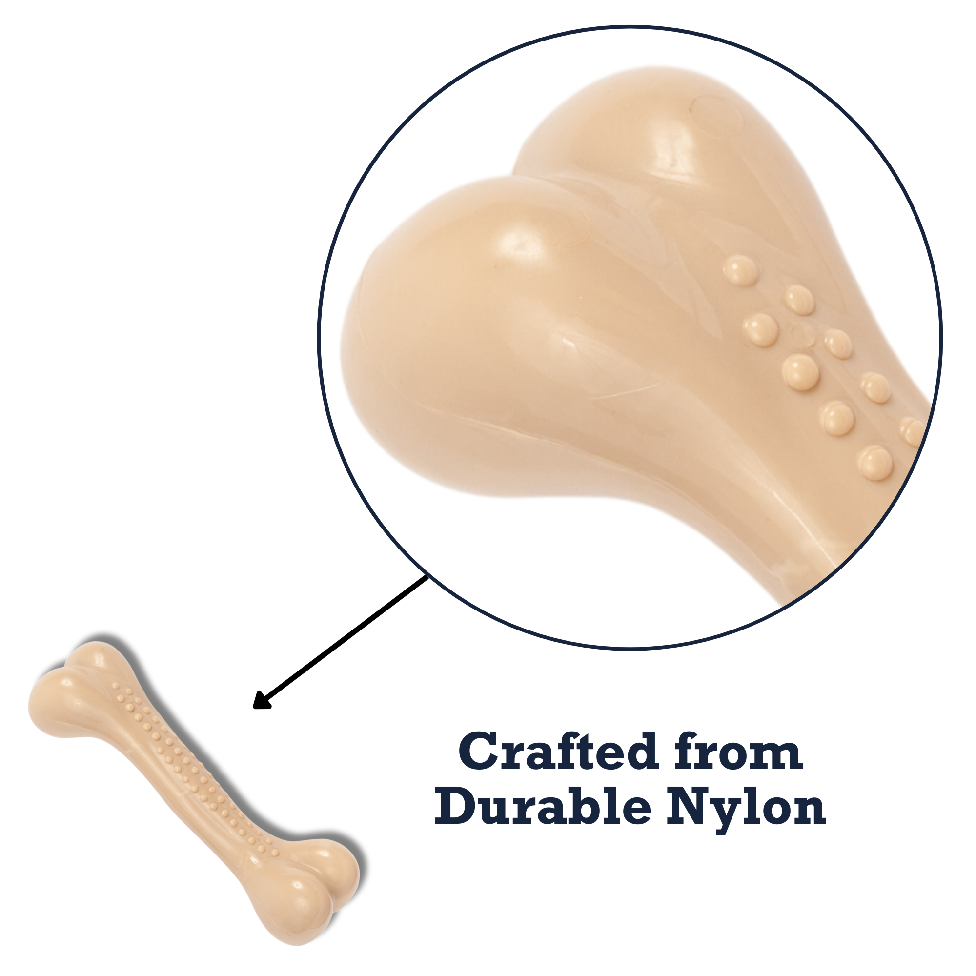 Country Living Nylon Chew Bone Toy for Dogs (Chicken-Flavored), Ideal for Heavy Chewers - BIG FRENCHIES