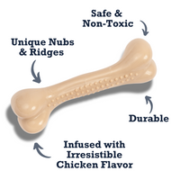 Country Living Nylon Chew Bone Toy for Dogs (Chicken-Flavored), Ideal for Heavy Chewers - BIG FRENCHIES