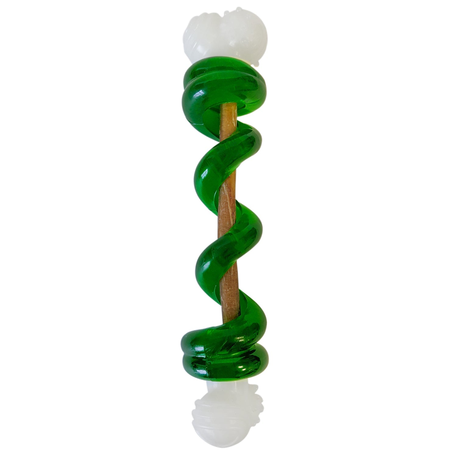 Country Living Bone-a-Treat Dog Chew Toy – Orange Bulged Balls & Green Spiral Ring - BIG FRENCHIES