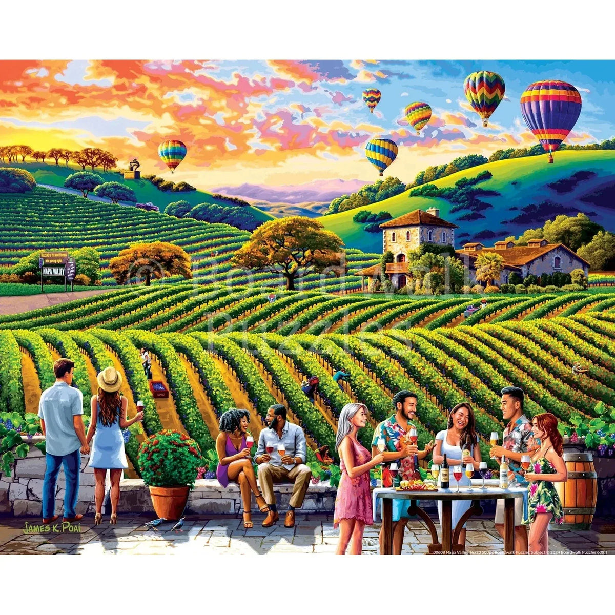 Napa Valley 500 Piece Jigsaw Puzzle Boardwalk - BIG FRENCHIES