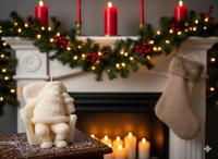 Napping Santa Candle | Sculptural Holiday Soy Wax