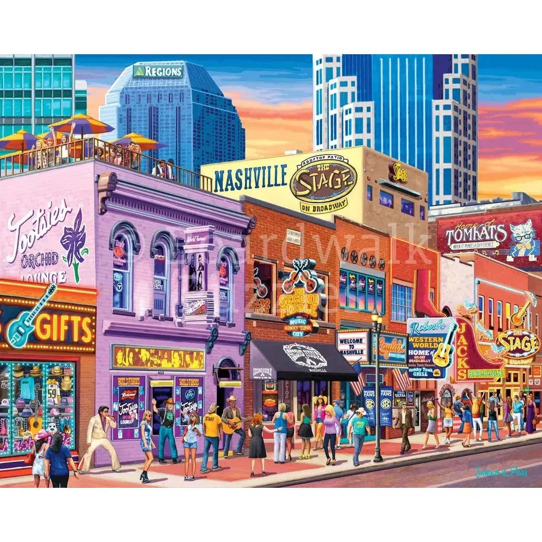 Nashville Music City 500 Piece Jigsaw Puzzle Boardwalk - BIG FRENCHIES