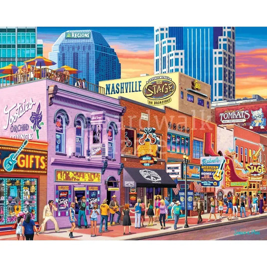 Nashville Music City 500 Piece Jigsaw Puzzle Boardwalk - BIG FRENCHIES