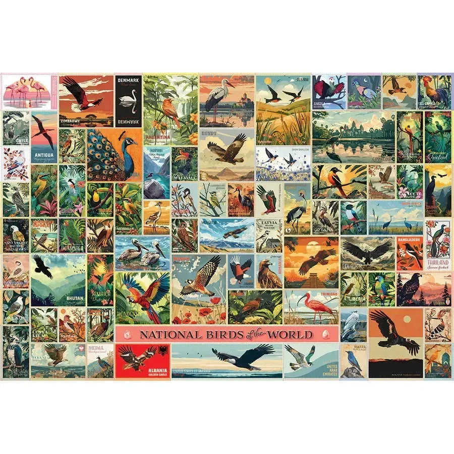 National Birds of the World 2000 Piece Jigsaw Puzzle Cobble Hill - BIG FRENCHIES