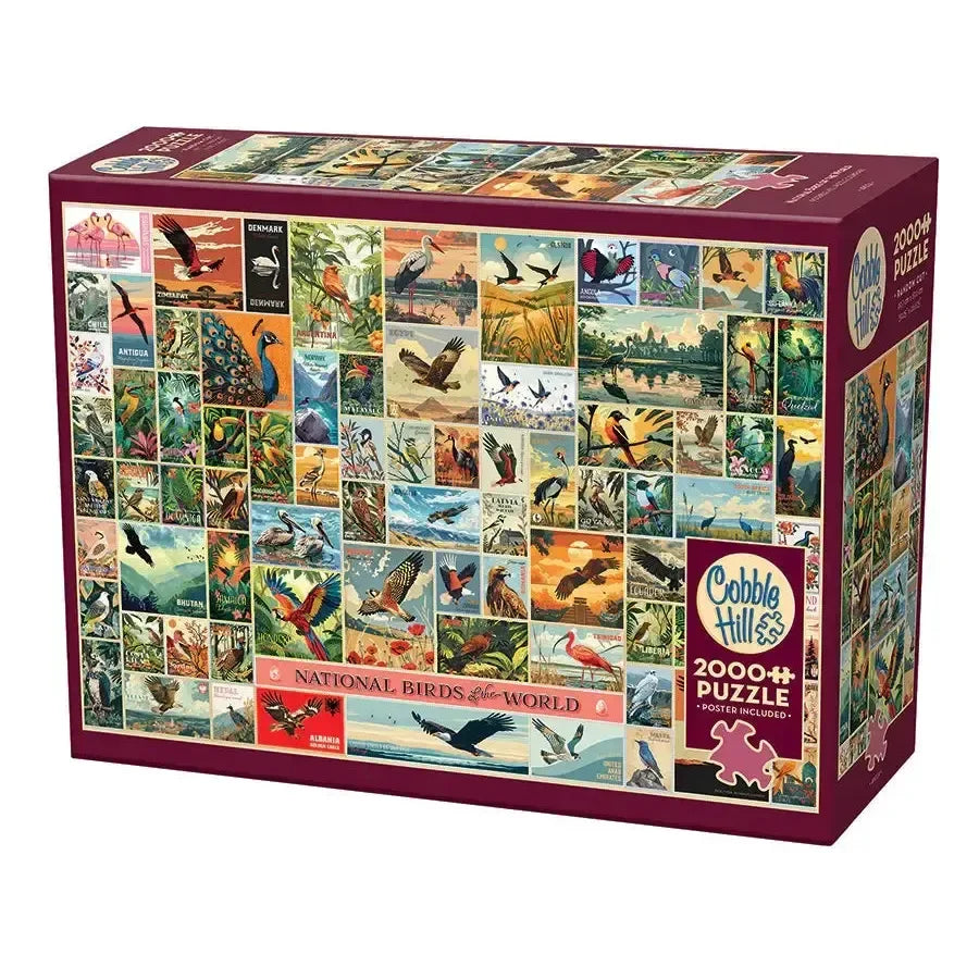 National Birds of the World 2000 Piece Jigsaw Puzzle Cobble Hill - BIG FRENCHIES