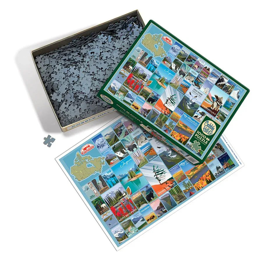 National Parks & Reserves of Canada 1000 Piece Jigsaw Puzzle Cobble Hill - BIG FRENCHIES