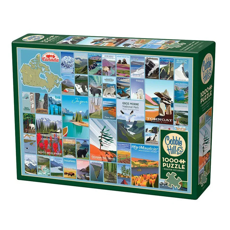 National Parks & Reserves of Canada 1000 Piece Jigsaw Puzzle Cobble Hill - BIG FRENCHIES